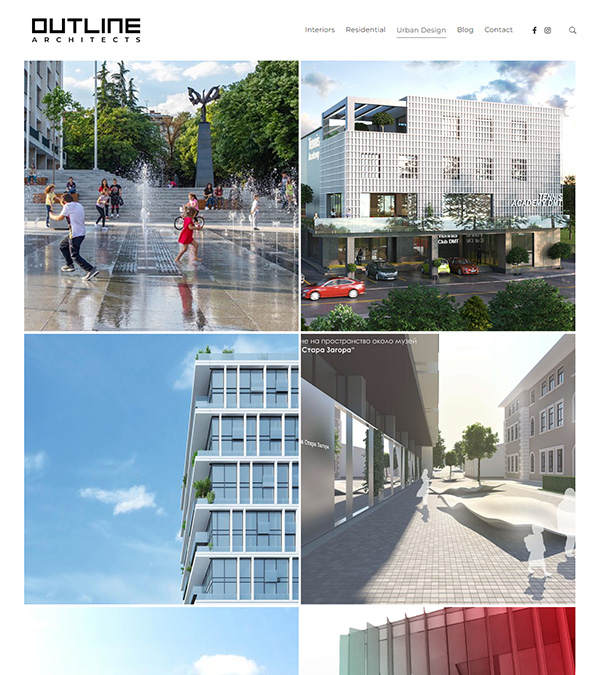 Umriss Architekten Portfolio Website Beispiele