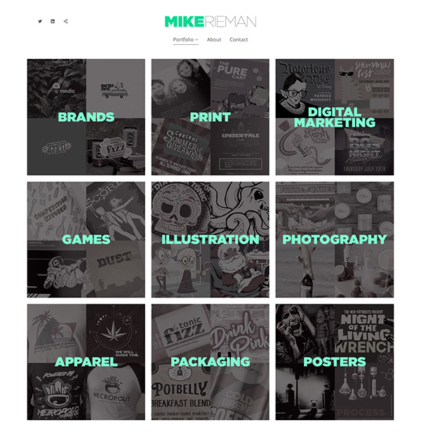 Mike Rieman Portfolio Website Beispiele