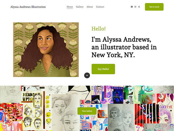 Alyssa Andrews Portfolio Website Exemplos