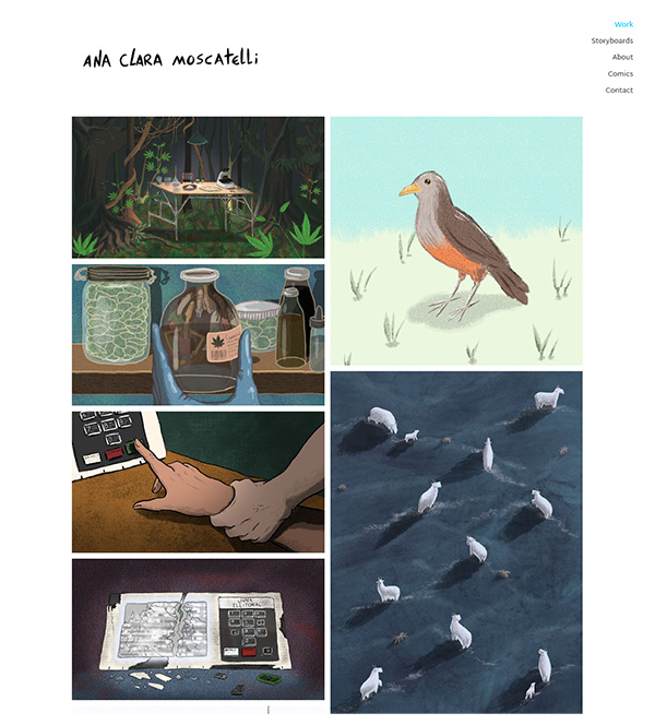 Ana Clara Portfolio Website Examples