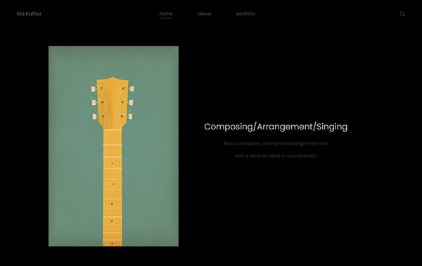 Kia Kalhor Portfolio Website Examples